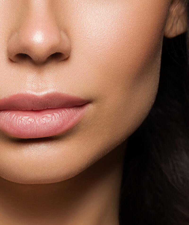 Up close of a womans face