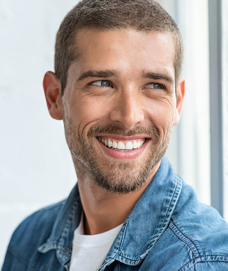 Man smiling