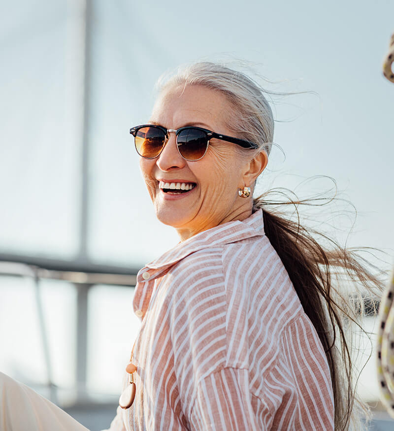 mature woman sailing